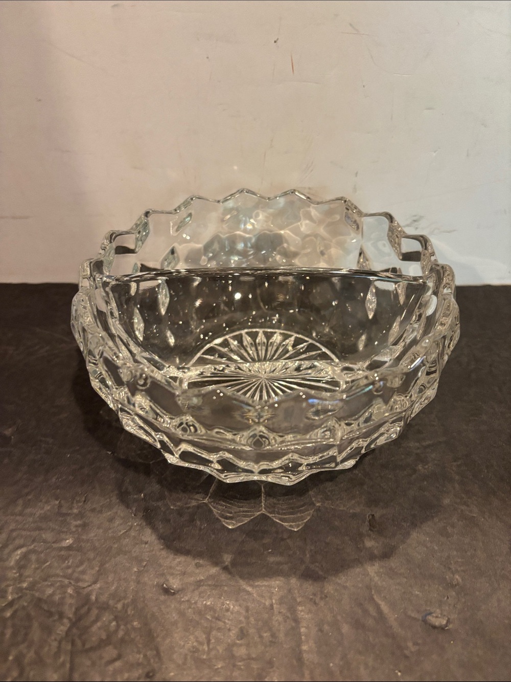 Fostoria American Clear Glass Divided Bowl